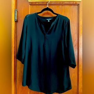 Women's Ellen Tracy Blouse; Black; Size M